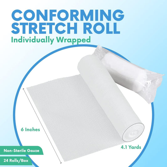 Gauze Bandage Roll, 4"